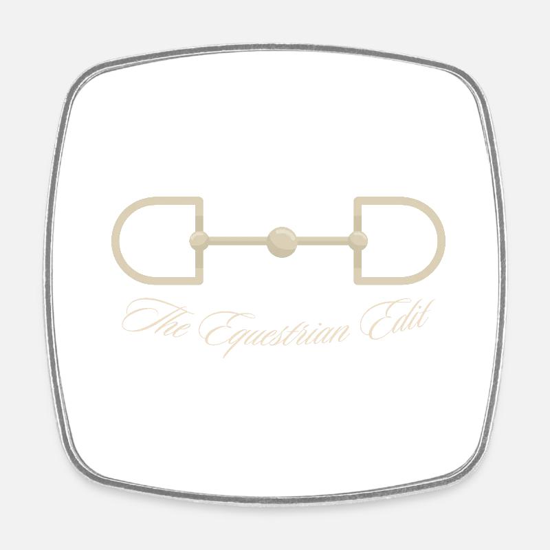 Horse Bit The Equestrian Edit - Square fridge magnet - white