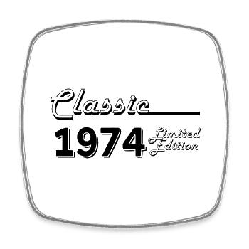 Klassische limitierte Auflage von 1974 - Viereckiger Kühlschrankmagnet - Weiß - Vorne
