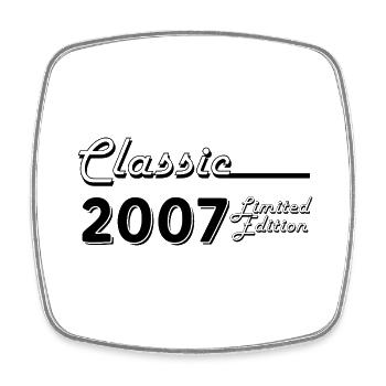 Klassische 2007 Limited Edition - Viereckiger Kühlschrankmagnet - Weiß - Vorne