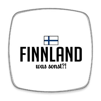 Finnland was sonst Spruch Skandinavien Urlaub - Viereckiger Kühlschrankmagnet - Weiß - Vorne