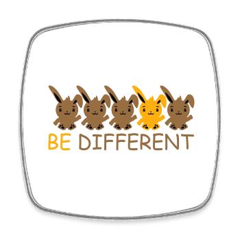 5 Bunny Friends Difference Be Different Different - Square fridge magnet - white - Front