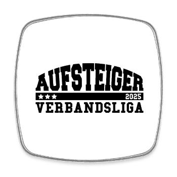 Aufsteiger 2025 Verbandsliga Aufstieg Fußball - Viereckiger Kühlschrankmagnet - Weiß - Vorne