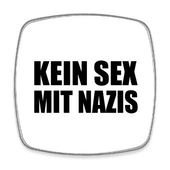 kein sex mit nazis - Viereckiger Kühlschrankmagnet - Weiß - Vorne