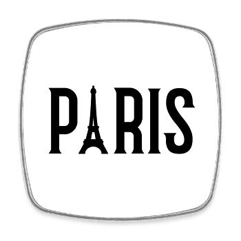 paris - Viereckiger Kühlschrankmagnet - Weiß - Vorne