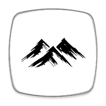 montagne - Magnet carré - blanc - Devant