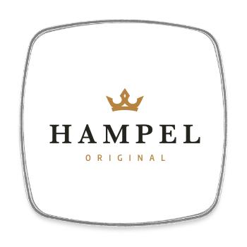 Hampel Original Family Logo - Square fridge magnet - white - Front
