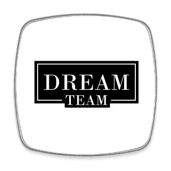Dream Team - Square fridge magnet - white - Front