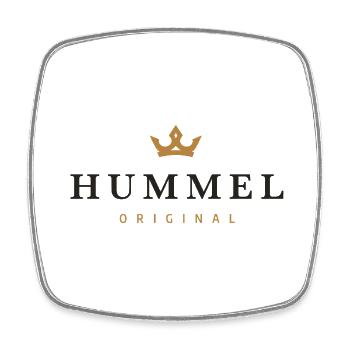 Hummel Original Familienlogo - Viereckiger Kühlschrankmagnet - Weiß - Vorne