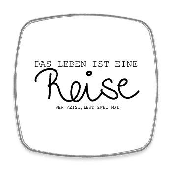 Travel - Saying - Square fridge magnet - white - Front