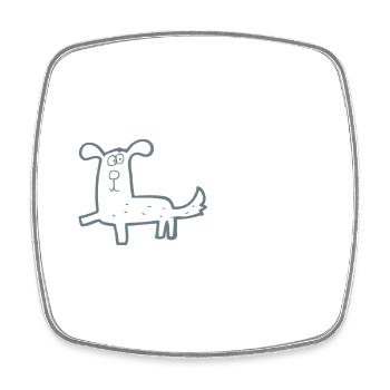 Ich kann gerade nicht. Mein Hund hat NEIN gesagt! - Viereckiger Kühlschrankmagnet - Weiß - Vorne