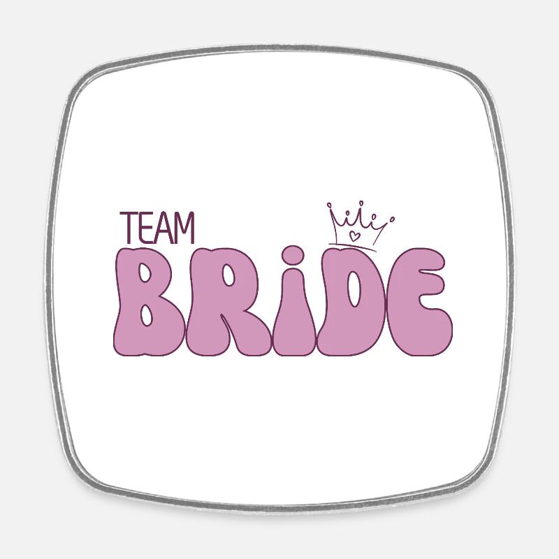 Team Bride - Square fridge magnet - white