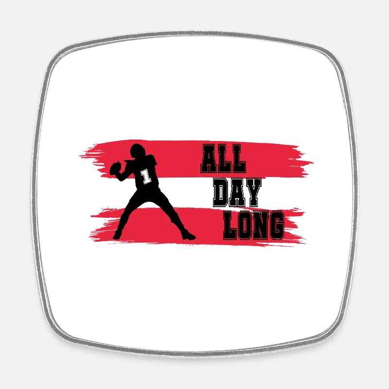 All Day Long AUT - Square fridge magnet - white