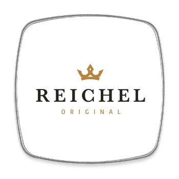 Logo original de la famille Reichel - Magnet carré - blanc - Devant
