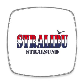 STRALIBU - Viereckiger Kühlschrankmagnet - Weiß - Vorne