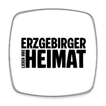 Erzgebirger lieben ihre heimat - Viereckiger Kühlschrankmagnet - Weiß - Vorne