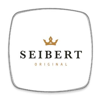 Logo original de la famille Seibert - Magnet carré - blanc - Devant