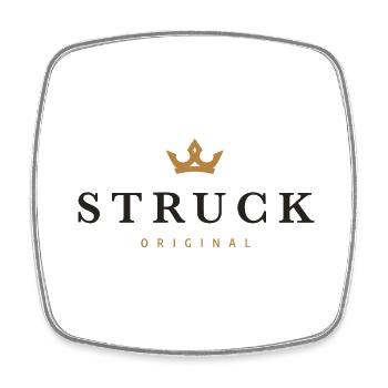 Struck Original Familienlogo - Viereckiger Kühlschrankmagnet - Weiß - Vorne