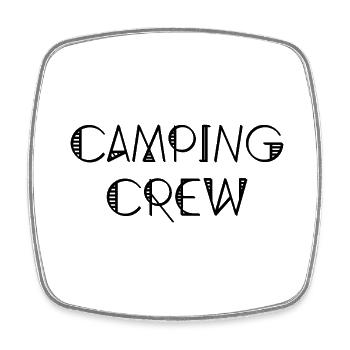 Camping Crew - Square fridge magnet - white - Front