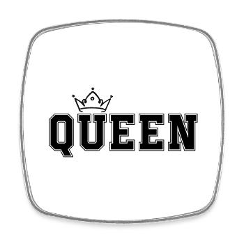 queen - Square fridge magnet - white - Front