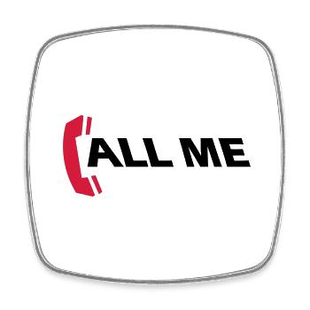 call_me_2c - Viereckiger Kühlschrankmagnet - Weiß - Vorne
