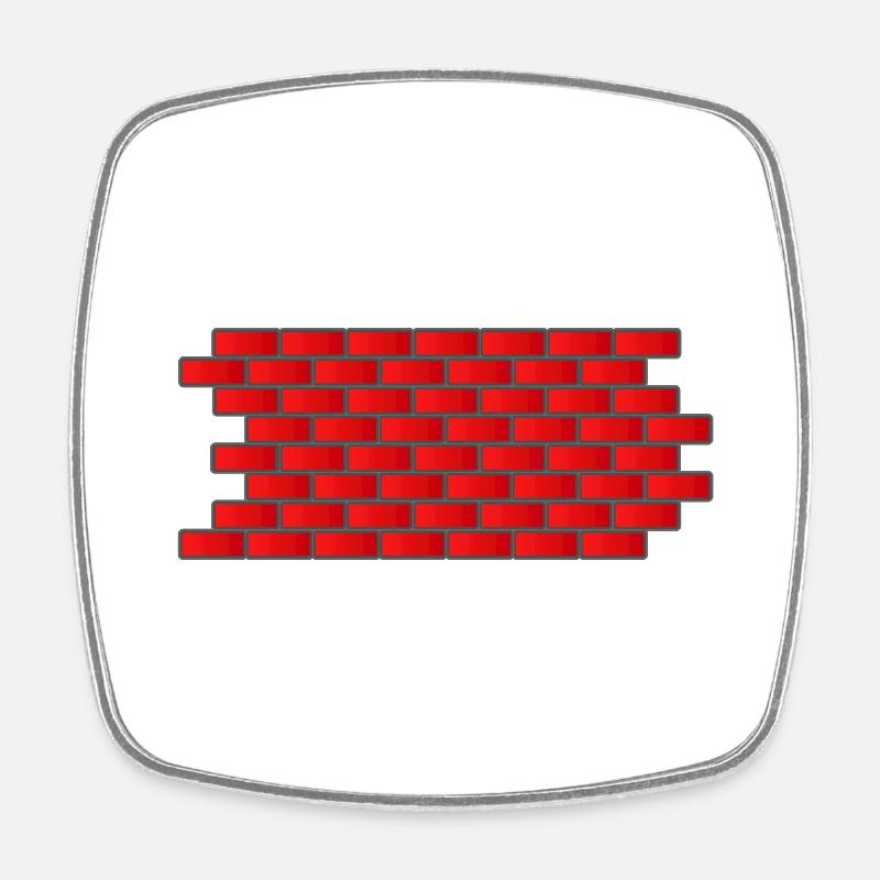 b4 - Viereckiger Kühlschrankmagnet - Weiß