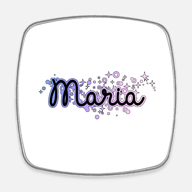 Prénom Nom Maria - Magnet carré - blanc