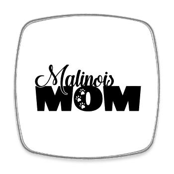Malinois Mom Hunderassen Hundemama Spruch fun - Viereckiger Kühlschrankmagnet - Weiß - Vorne