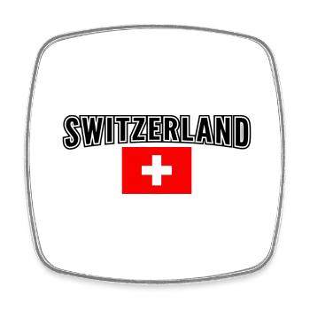 Schweiz - Viereckiger Kühlschrankmagnet - Weiß - Vorne