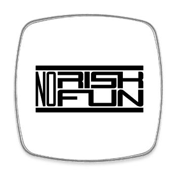 bar no risk no fun claim risk danger - Square fridge magnet - white - Front