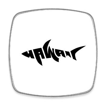 Hawaii shark surf logo - Magnet carré - blanc - Devant