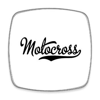 motocross - Magnet carré - blanc - Devant