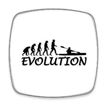 Idée cadeau pagaie canoë kayak canoéistes Evolution - Magnet carré - blanc - Devant
