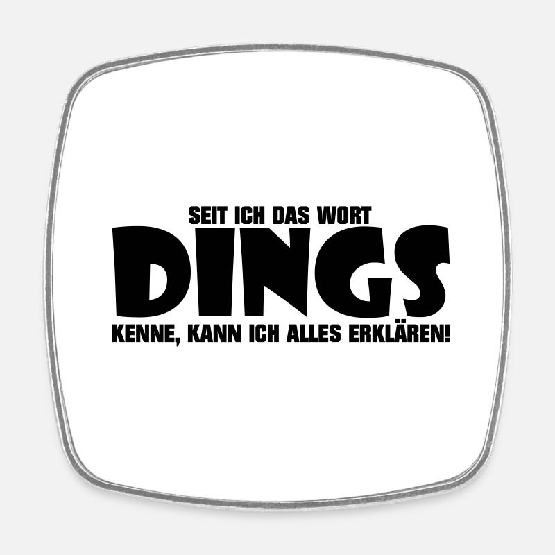 Dings - Square fridge magnet - white