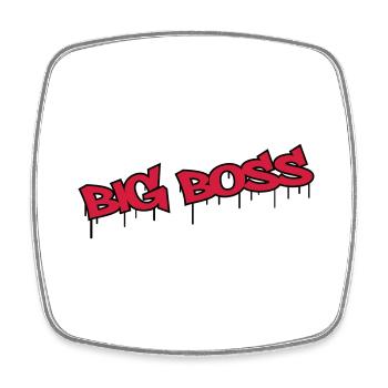 Big Boss - Viereckiger Kühlschrankmagnet - Weiß - Vorne