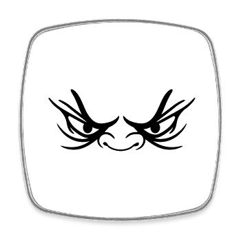 evil monster eyes horror hunger funny funny co - Square fridge magnet - white - Front