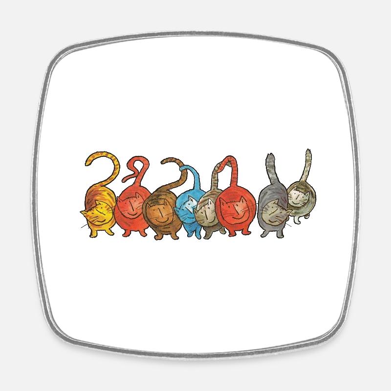 Cats Cat - Square fridge magnet - white