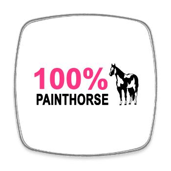 100% Painthorse - Viereckiger Kühlschrankmagnet - Weiß - Vorne