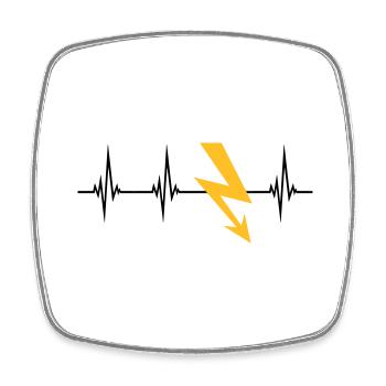courant puls puls puls puls pulse fréquence électrique blitz en - Magnet carré - blanc - Devant