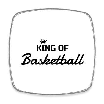 Basketball - Basket ball - Basket-ball - Baskette - Viereckiger Kühlschrankmagnet - Weiß - Vorne
