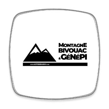 Altituderando - Montagne, bivouac & Génépi - Magnet carré - blanc - Devant