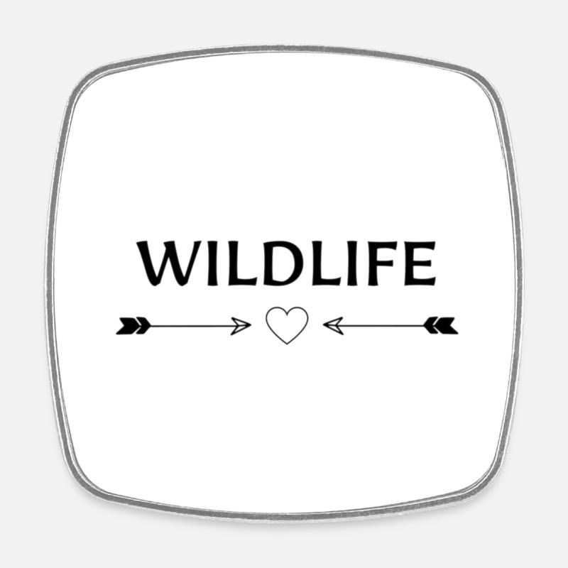 WILDLIFE - Square fridge magnet - white