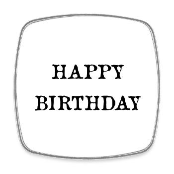 JAHRESTAG. ALLES GUTE ZUM GEBURTSTAG. ALLES GUTE ZUM GEBURTSTAG. - Viereckiger Kühlschrankmagnet - Weiß - Vorne