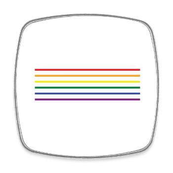 LGBT Flag - Square fridge magnet - white - Front