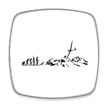 evolution planeurs - Magnet carré - blanc - Devant