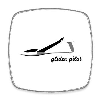 Planeur Planeur Planeur Pilote - Magnet carré - blanc - Devant