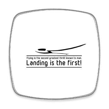Glider Glider Glider Pilot Pilot - Square fridge magnet - white - Front