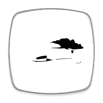 Gliding Glider Glider Gliding Glider - Square fridge magnet - white - Front