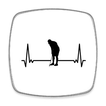 Heart palpitations Golfing Golfing Golfer Golfer - Square fridge magnet - white - Front