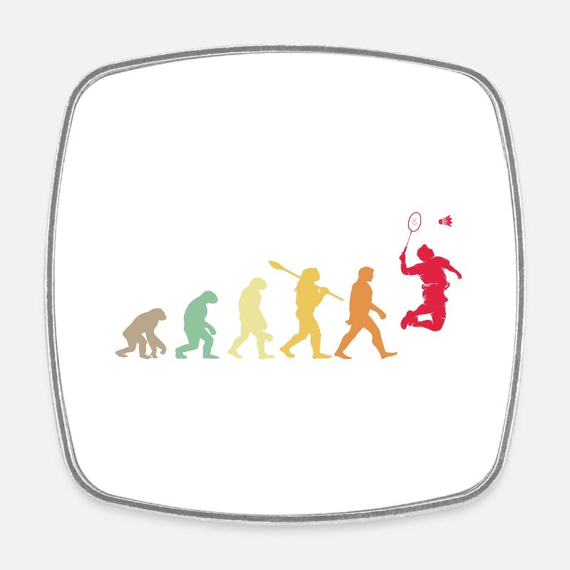 Évolution Badminton Cadeau Pour Badminton Joueurs - Magnet carré - blanc