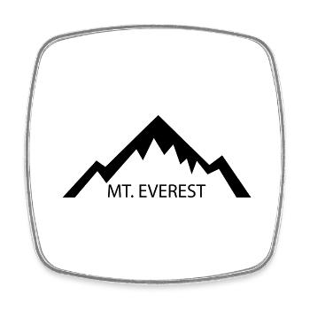 Mount Everest - Square fridge magnet - white - Front